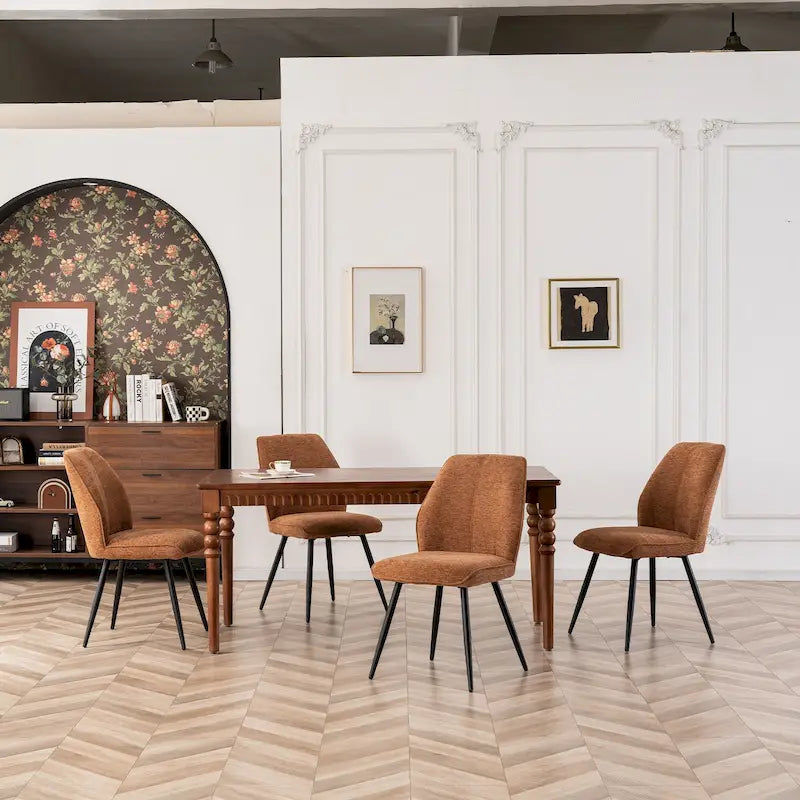 Chaise de salle à manger en tissu sans accoudoirs