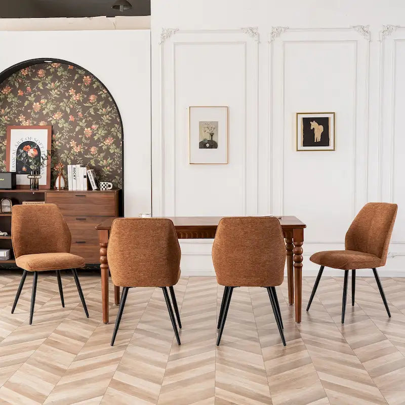 Chaise de salle à manger en tissu sans accoudoirs