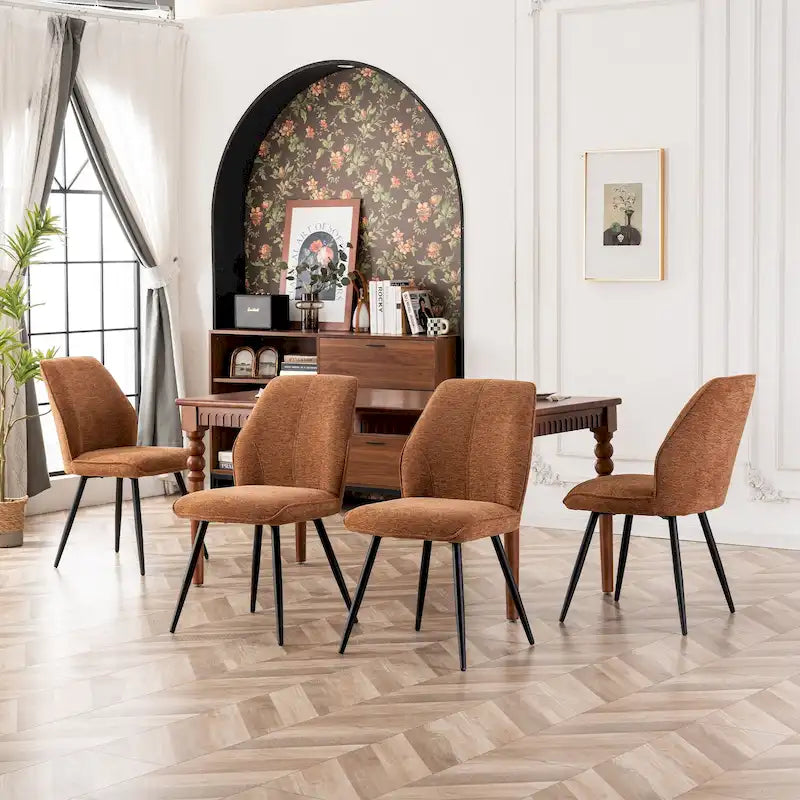 Chaise de salle à manger en tissu sans accoudoirs
