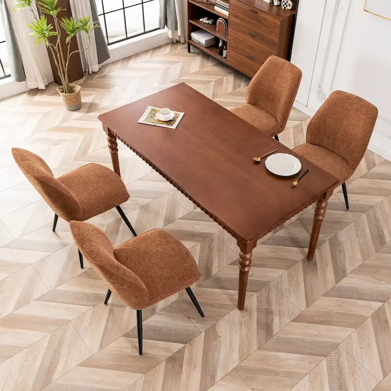 Chaise de salle à manger en tissu sans accoudoirs