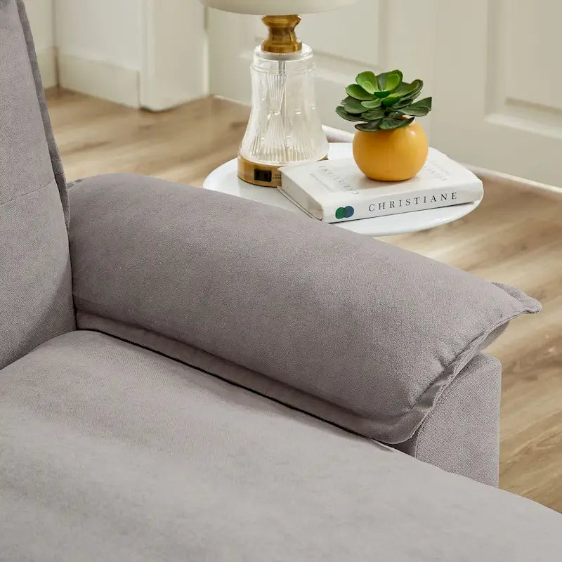 Canapé d'angle en forme de L de 210 cm avec sièges nuage pour salon