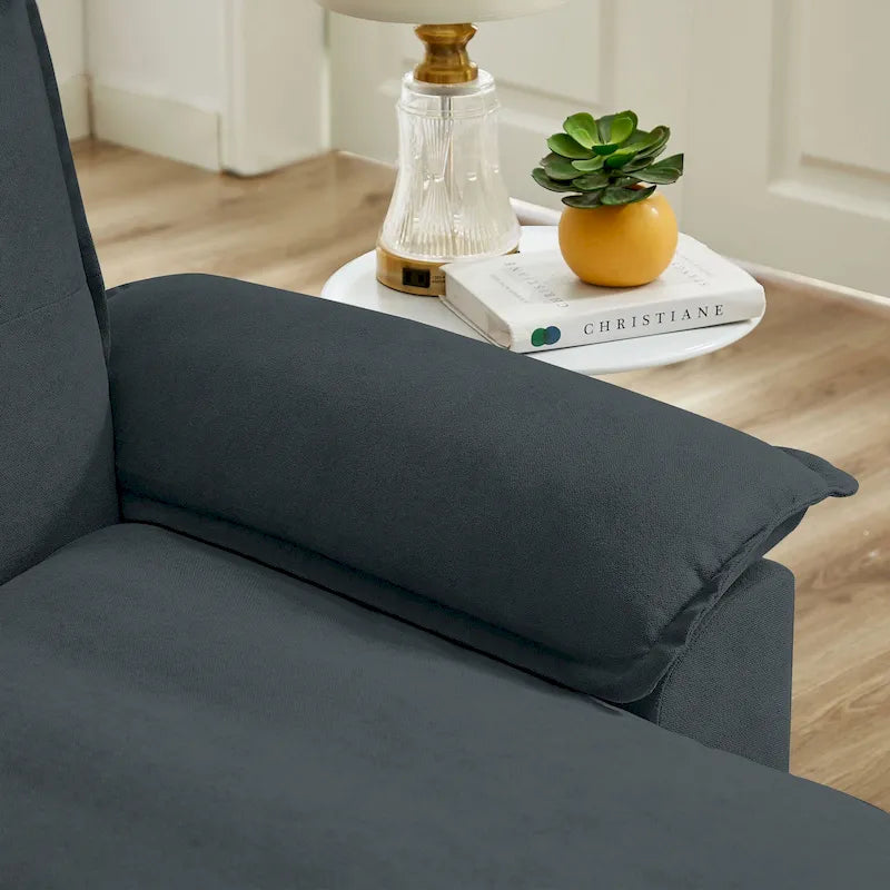 Canapé d'angle en forme de L de 210 cm avec sièges nuage pour salon