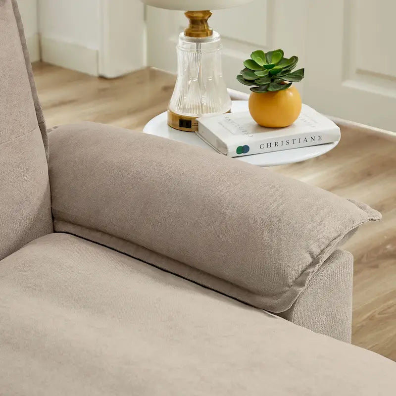 Canapé d'angle en forme de L de 210 cm avec sièges nuage pour salon