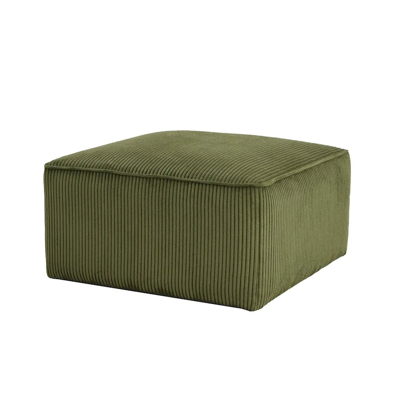 Repose-pieds carré souple en similicuir