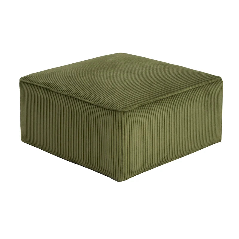 Repose-pieds carré souple en similicuir