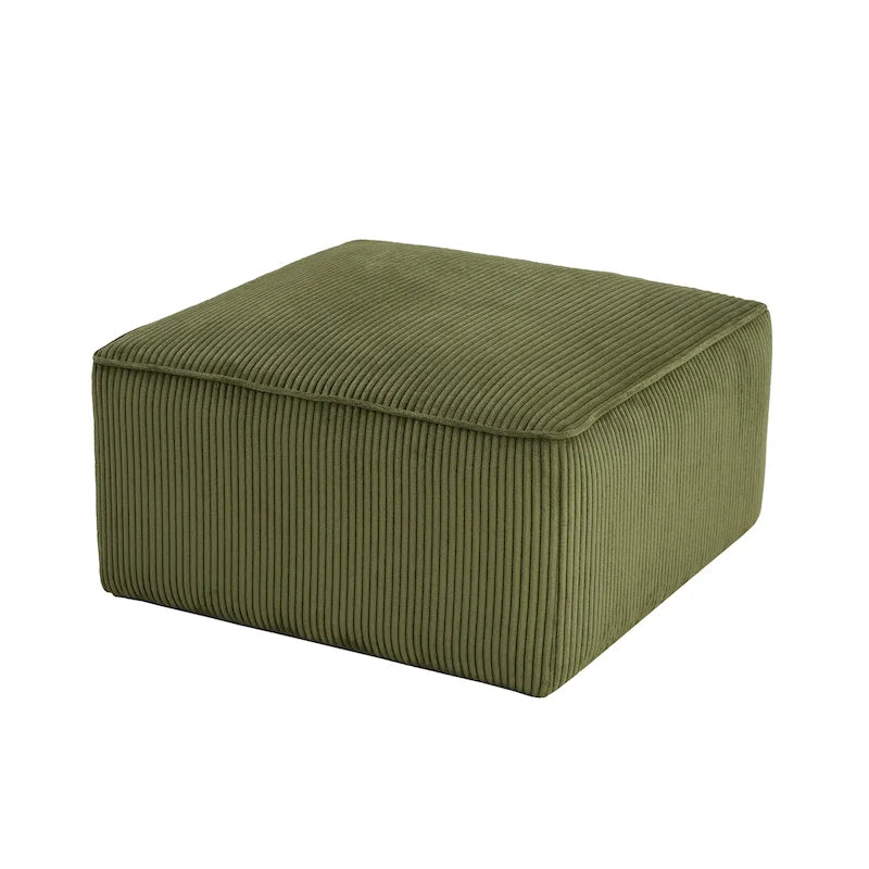 Repose-pieds carré souple en similicuir