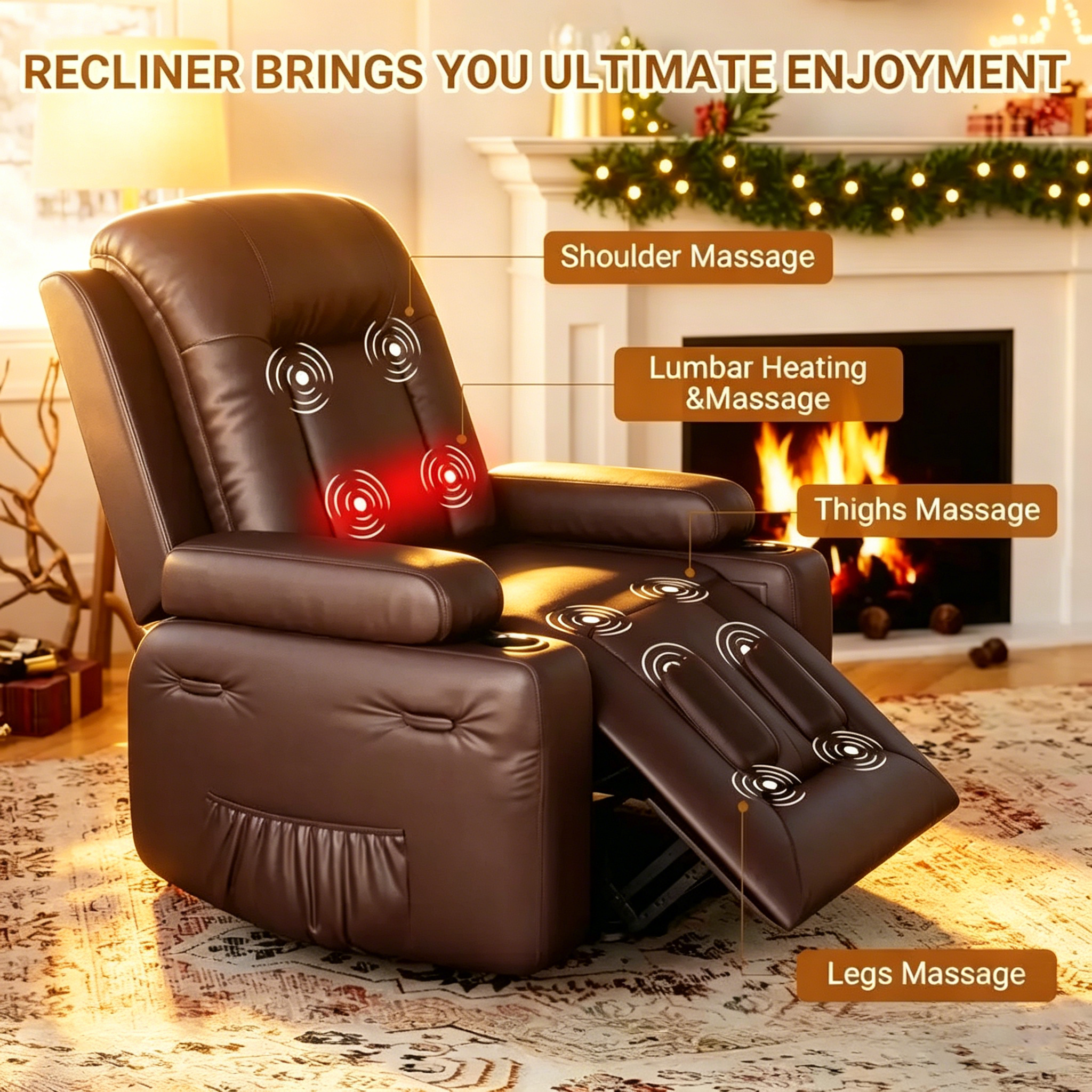 Fauteuil inclinable de massage et de levage électrique